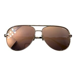 Quay Australia Aviator Sunglasses with Rose Gold Lenses